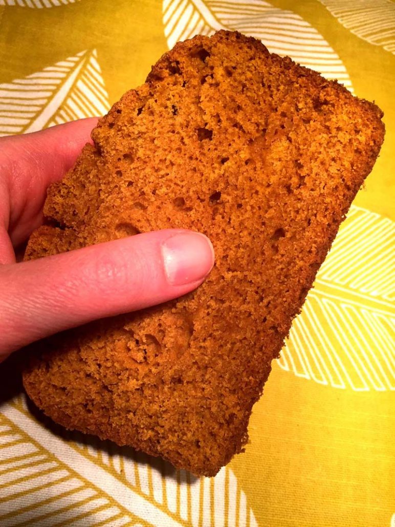 Slice of pumpkin bread