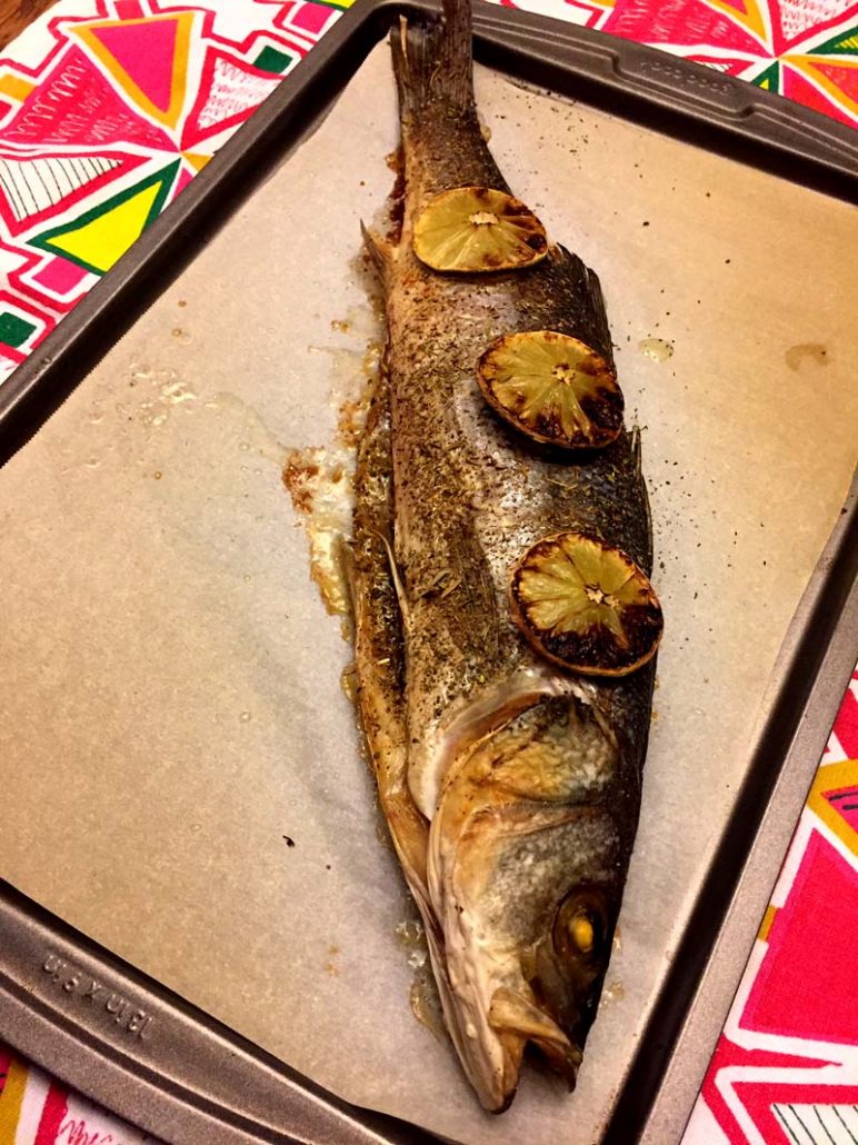 Oven Baked Whole Branzino