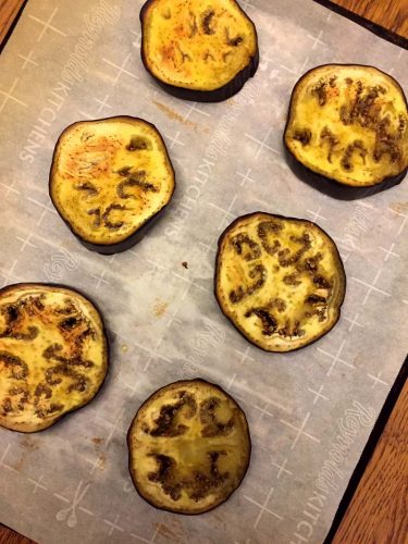 baking eggplant slices