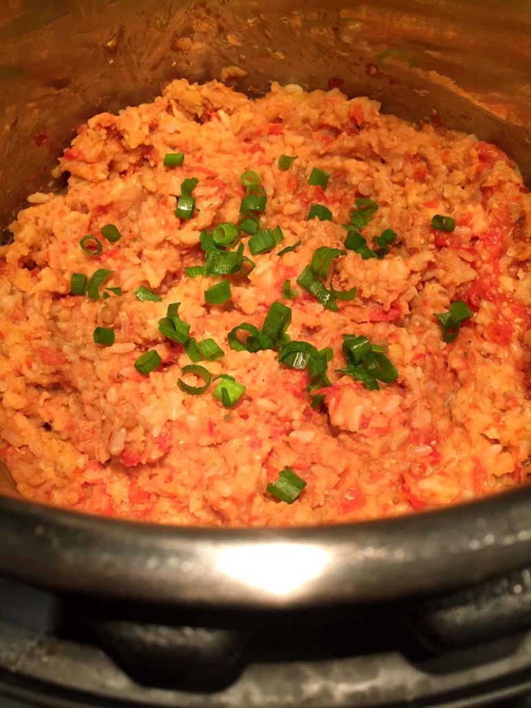 Instapot Lentils and Brown Rice