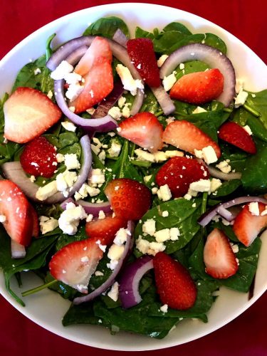 Strawberry Spinach Feta Salad