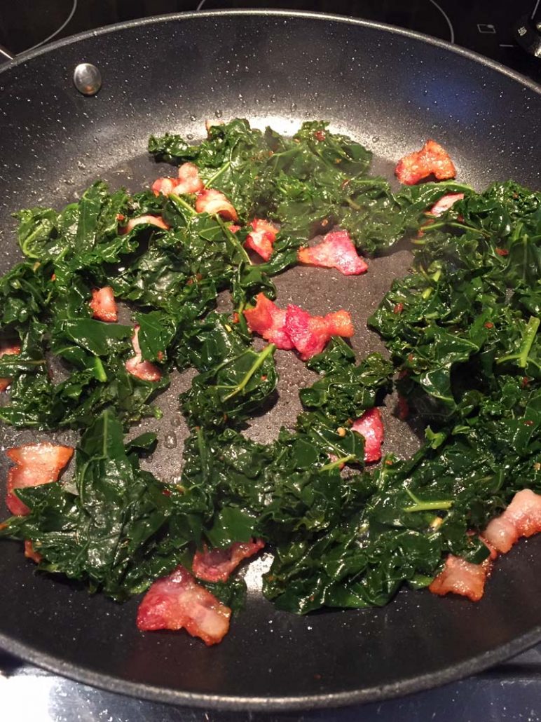 how to cook kale with bacon