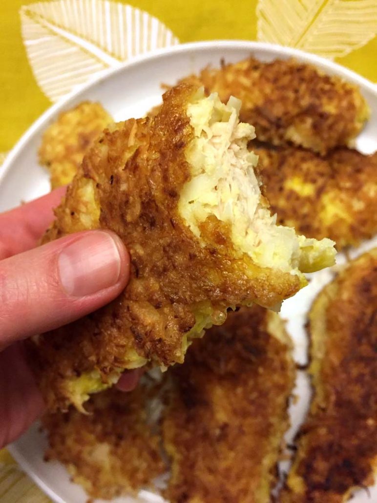 Gluten-free chicken tenders with coconut crust