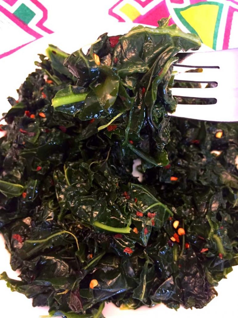 Spicy Garlic Kale Cooked In Instant Pot