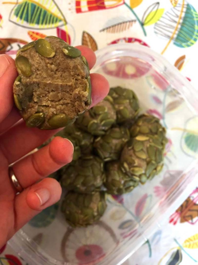 Pumpkin Seed Almond Butter Keto Energy Balls Snack