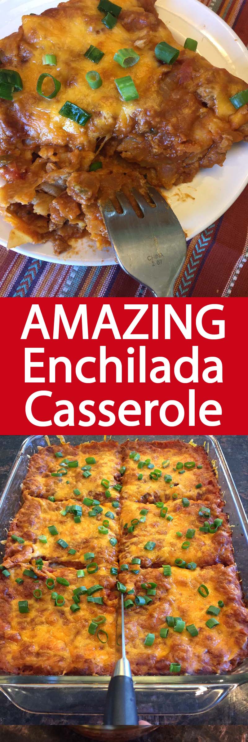 Enchilada Casserole With Ground Beef And Refried Beans Melanie Cooks