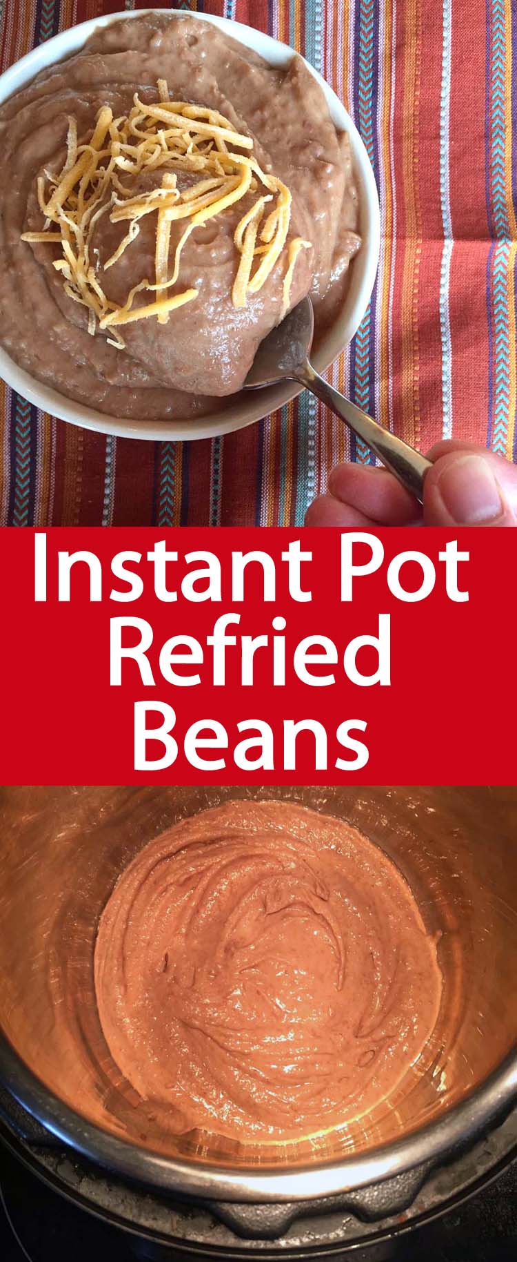 These Instant Pot refried beans are amazing! Once you try making refried beans from scratch, you'll never want to eat ones from the can! Instant Pot is a true game changer!