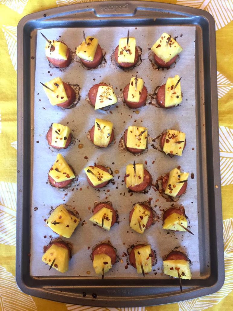 Sausage Pineapple Bites