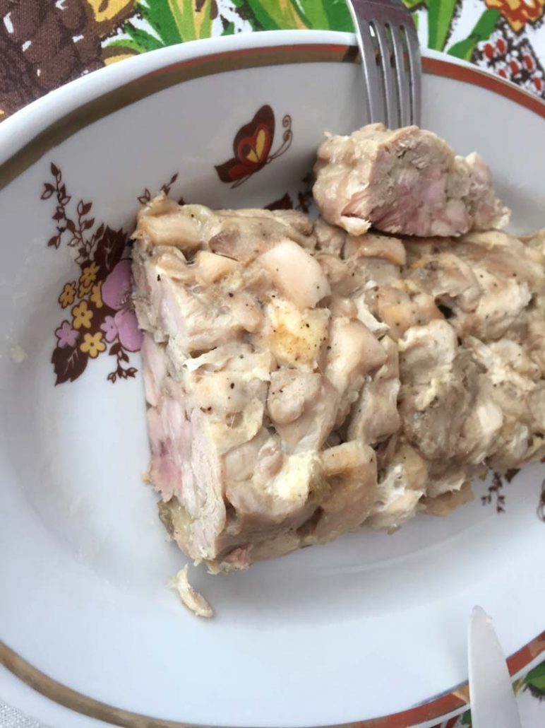 baked meat roll from chicken thighs