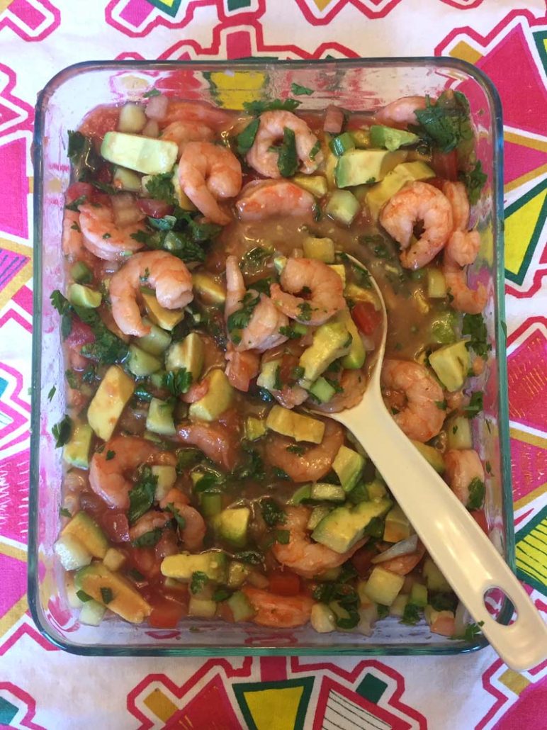 homemade mexican cocktail shrimp