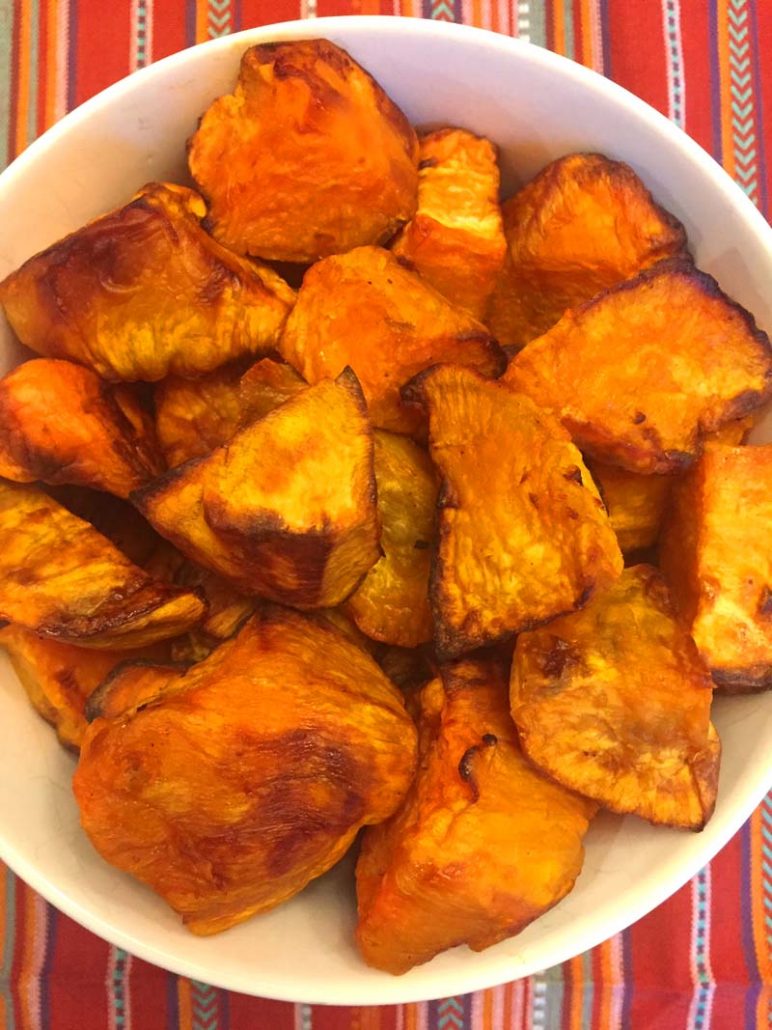 air fryer sweet potato pieces