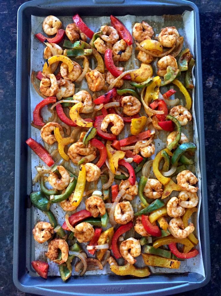 Oven Shrimp Fajitas