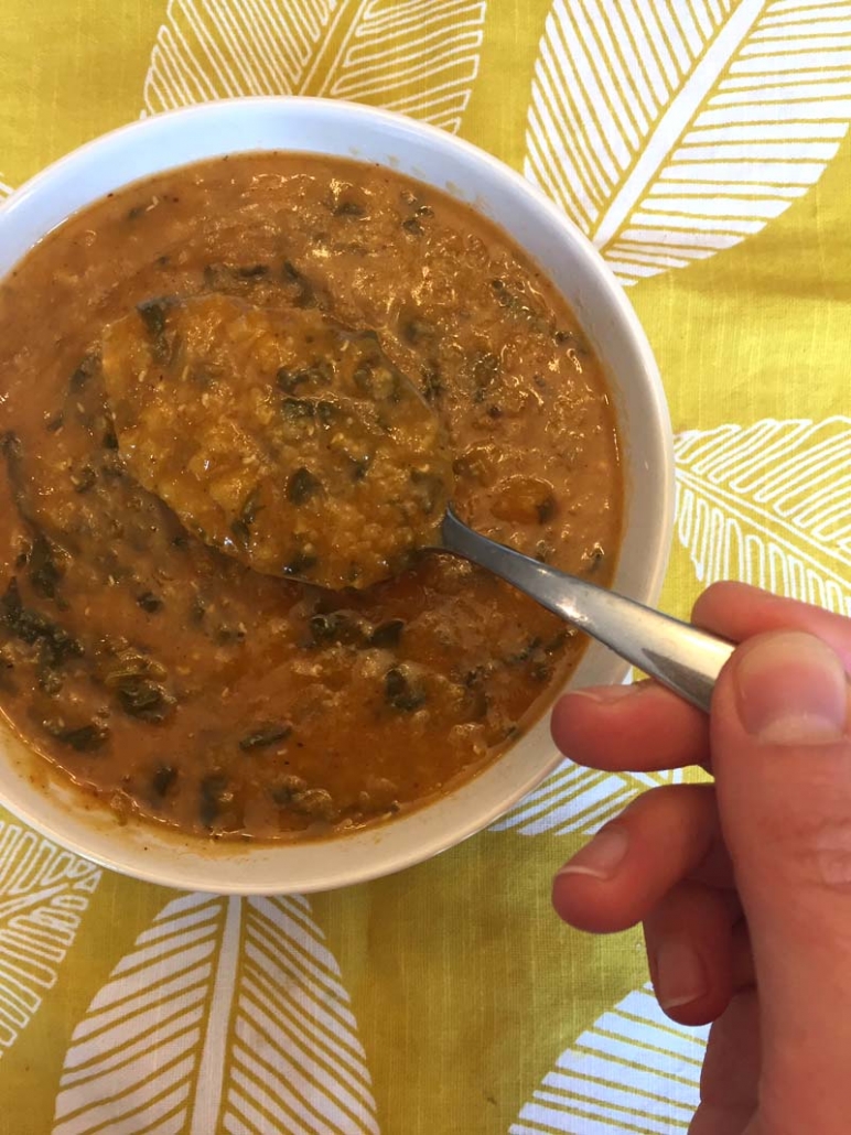 instant pot lentil spinach soup recipe