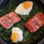 Keto Salmon Spinach Egg Bake