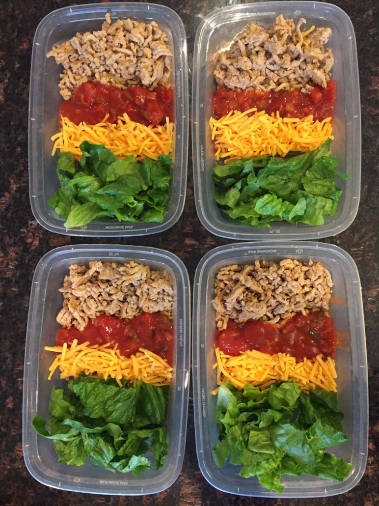 Keto Taco Salad Meal Prep