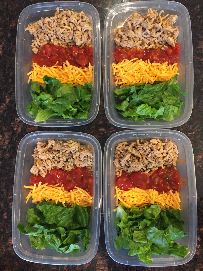 Meal Prep Taco Salad Lunch Bowls - Kristine's Kitchen