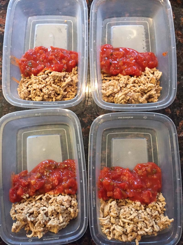 salsa ground beef taco meal prep