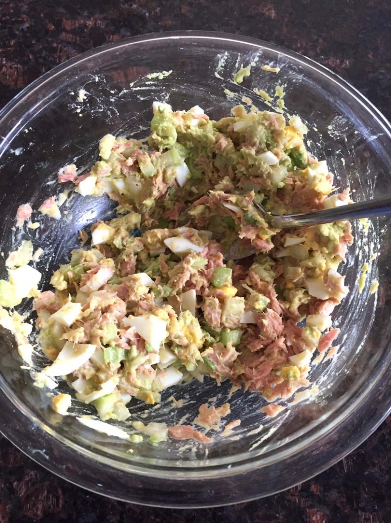 Tuna Salad With Avocado And Boiled Eggs