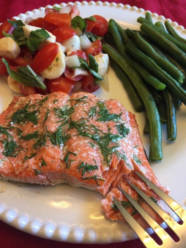 Tender Baked Salmon At Low Temperature