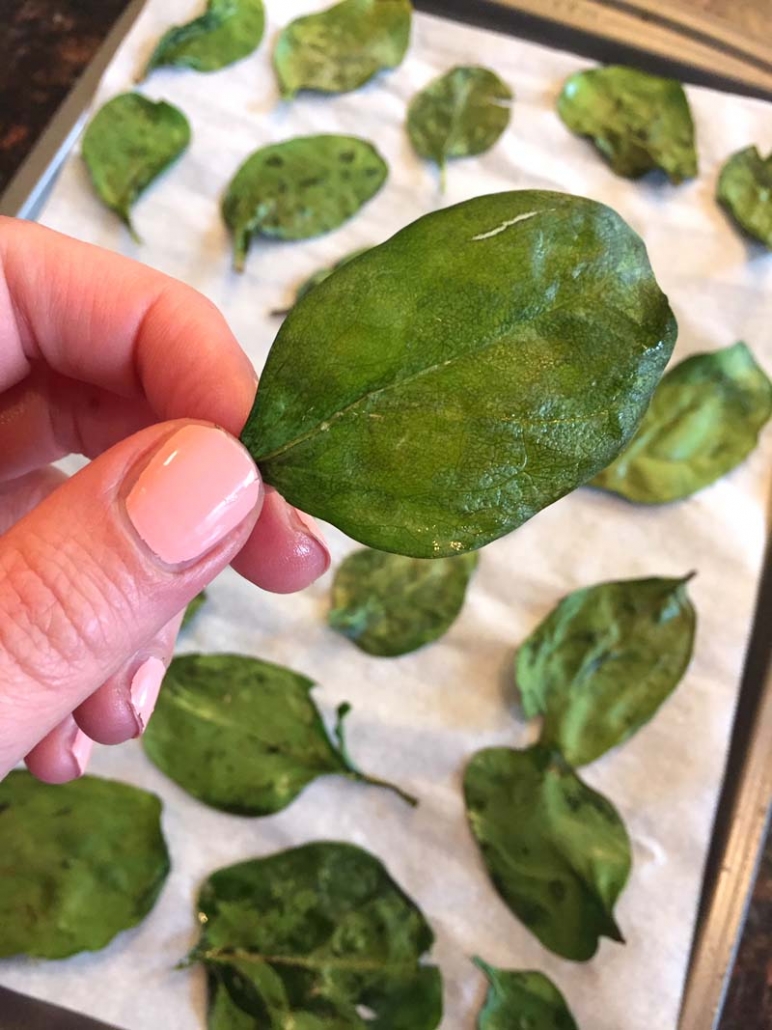 Baked Spinach Chips