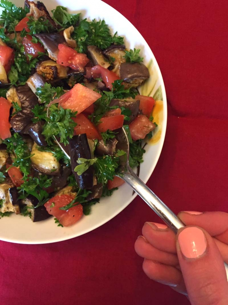 roasted eggplant salad