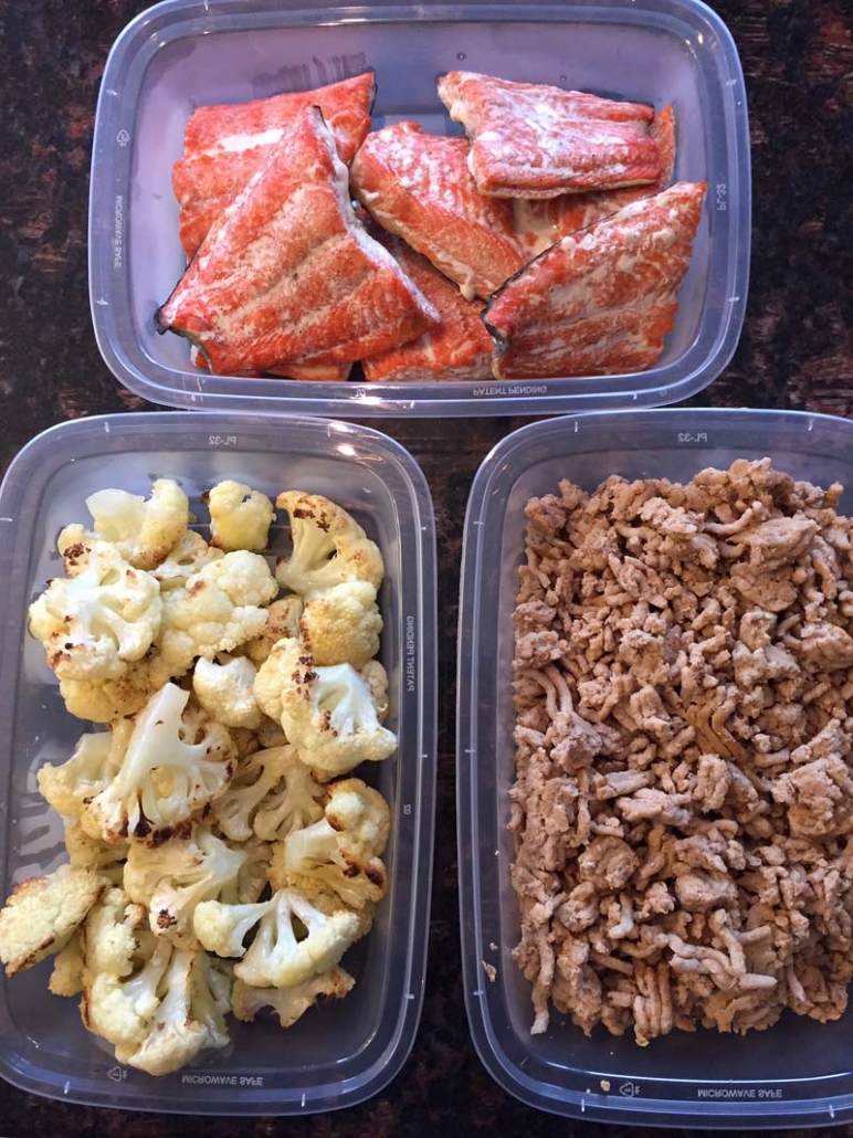 storing leftovers in the meal prep containers