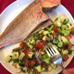 Baked Whole Red Snapper Fish