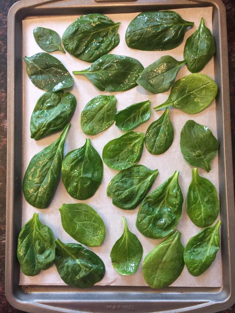 baby spinach chips
