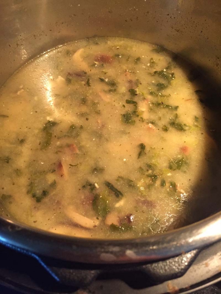 mushroom spinach soup in the instant pot
