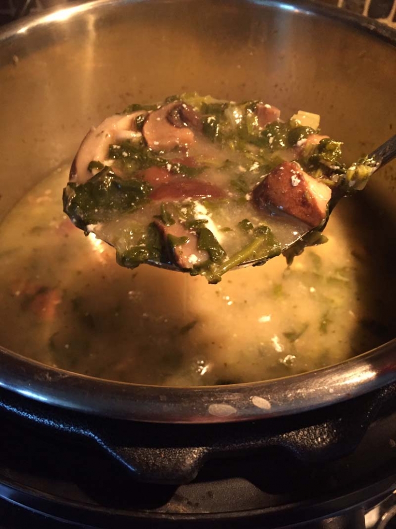 Instant Pot Mushroom Spinach Soup Keto Low Carb Recipe