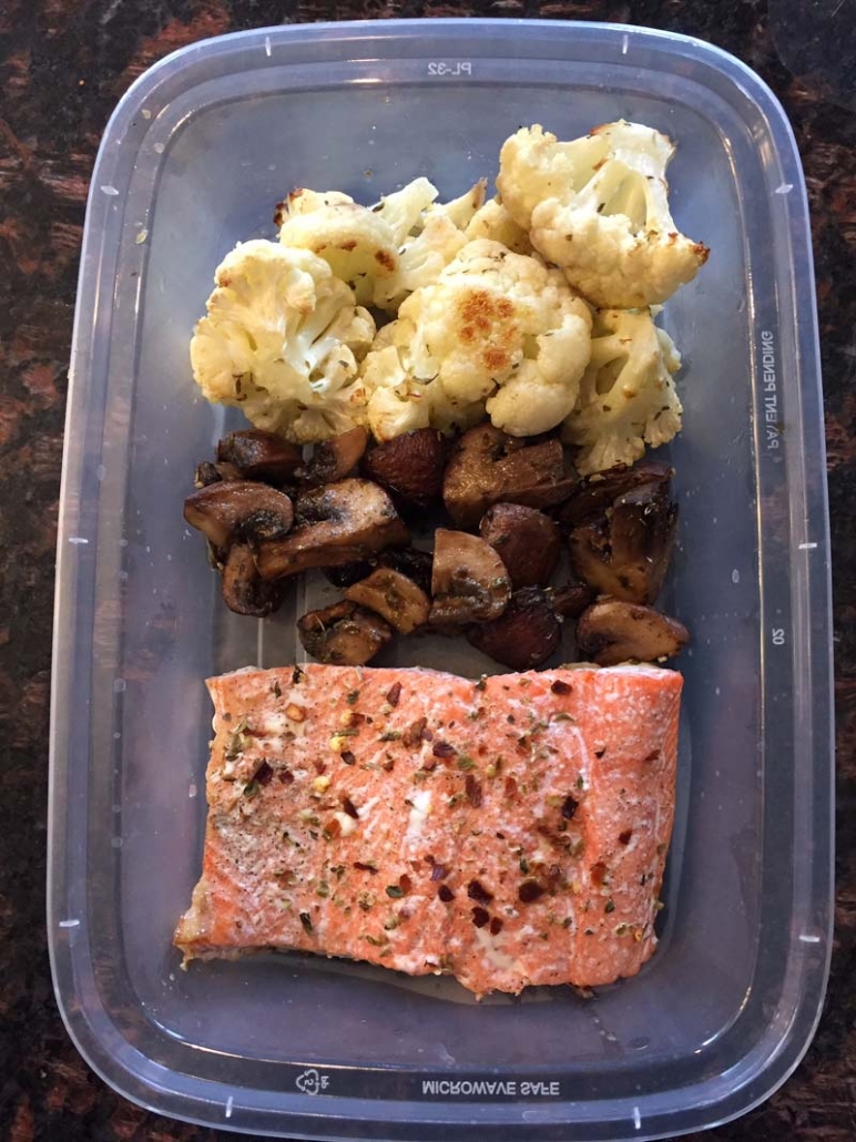 salmon cauliflower keto meal prep