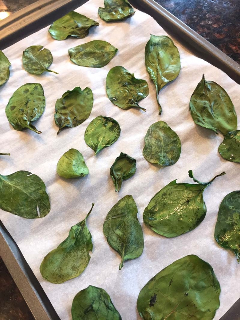 spinach chips without a dehydrator