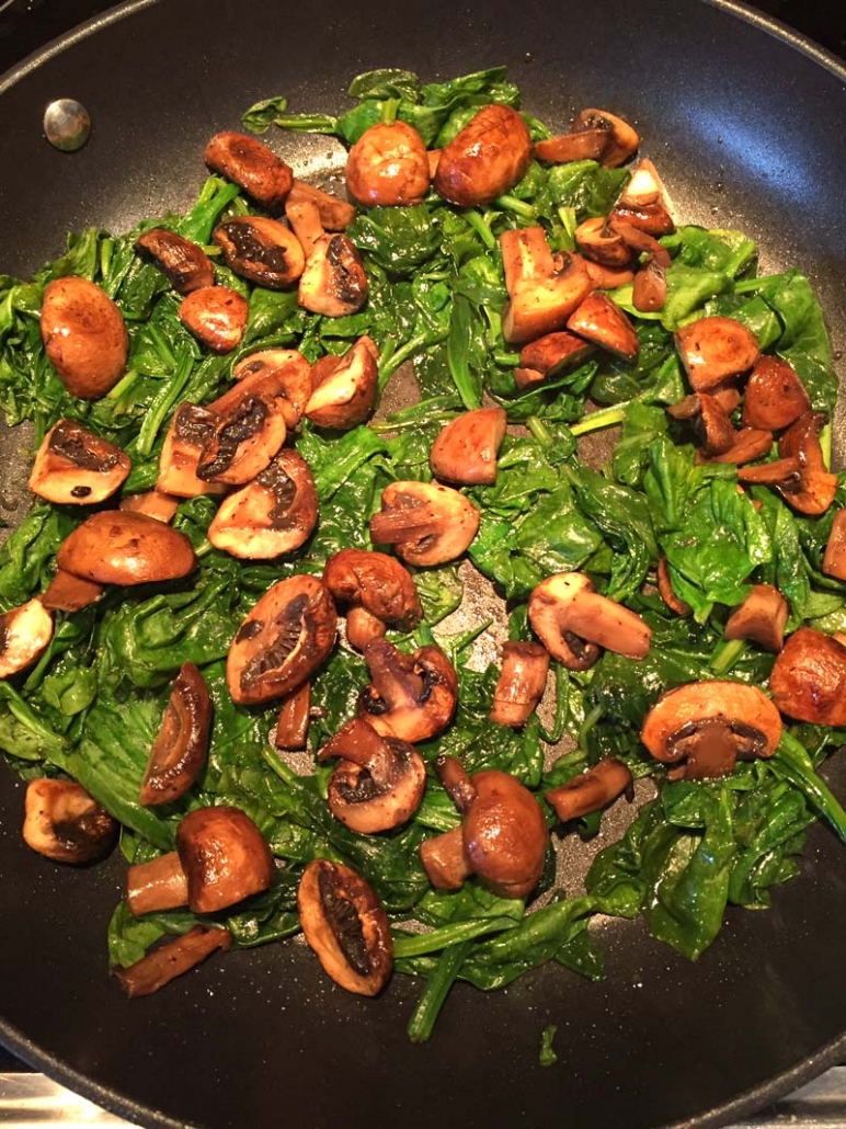 sauteed spinach and mushrooms