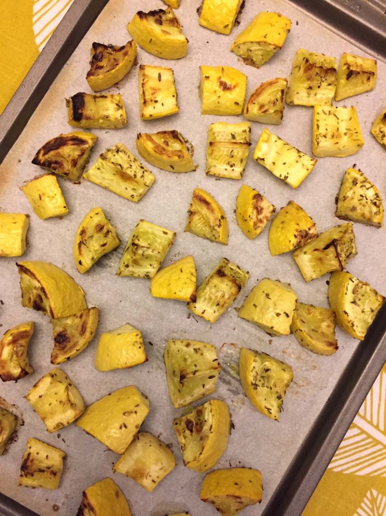 easy roasted yellow squash