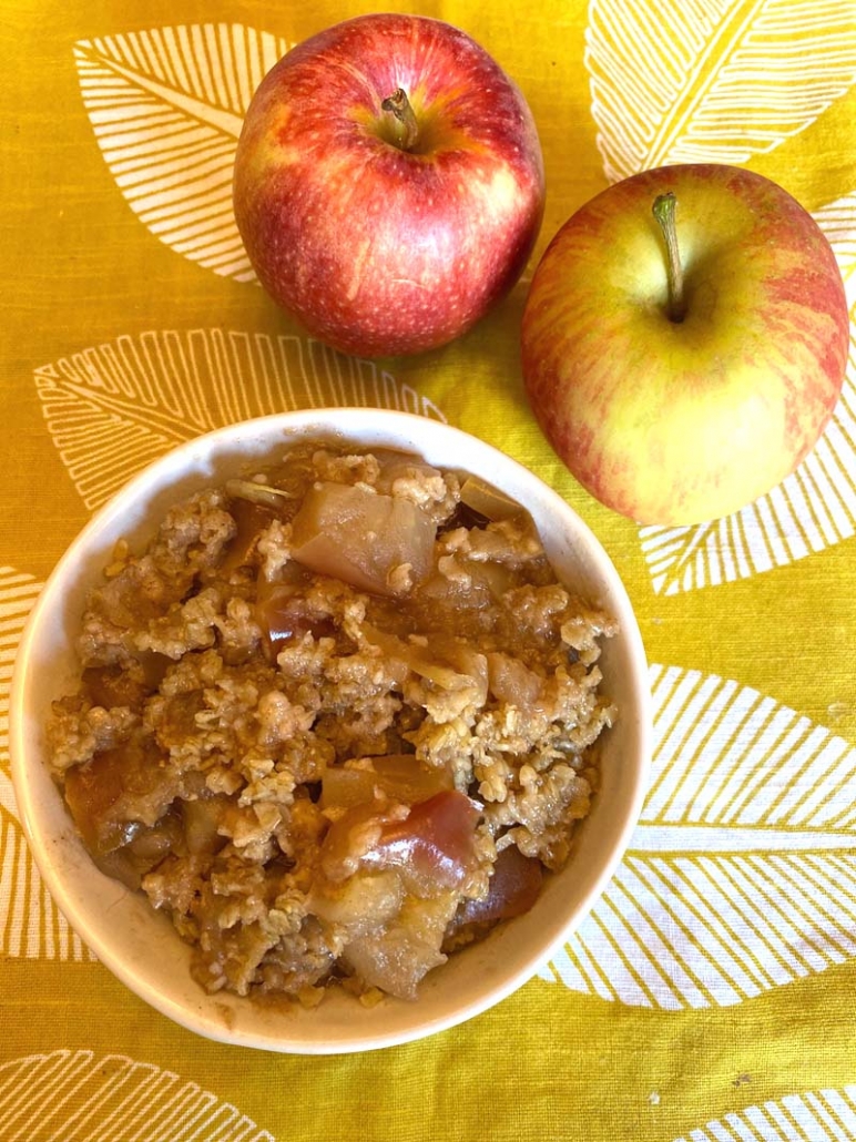 healthy gluten-free instant pot apple crisp