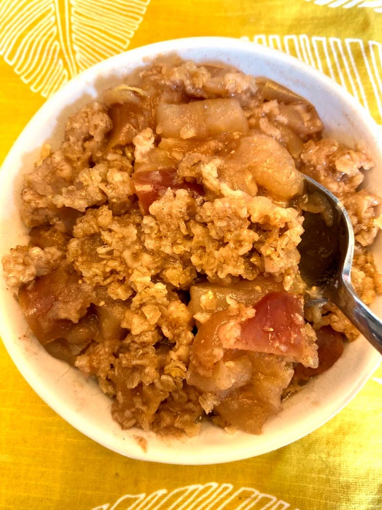 pressure cooker apple crisp gluten-free sugar-free