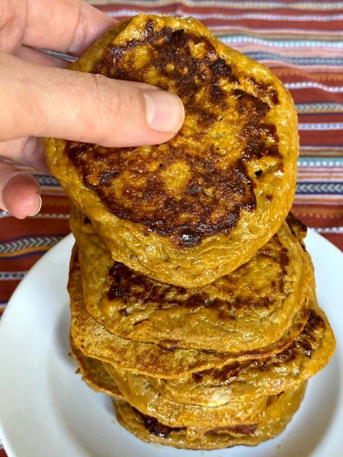 2 ingredient sweet potato pancakes - healthy, gluten-free, paleo recipe