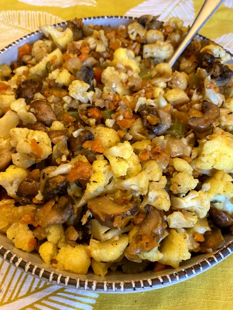 Keto Cauliflower Stuffing Without Bread