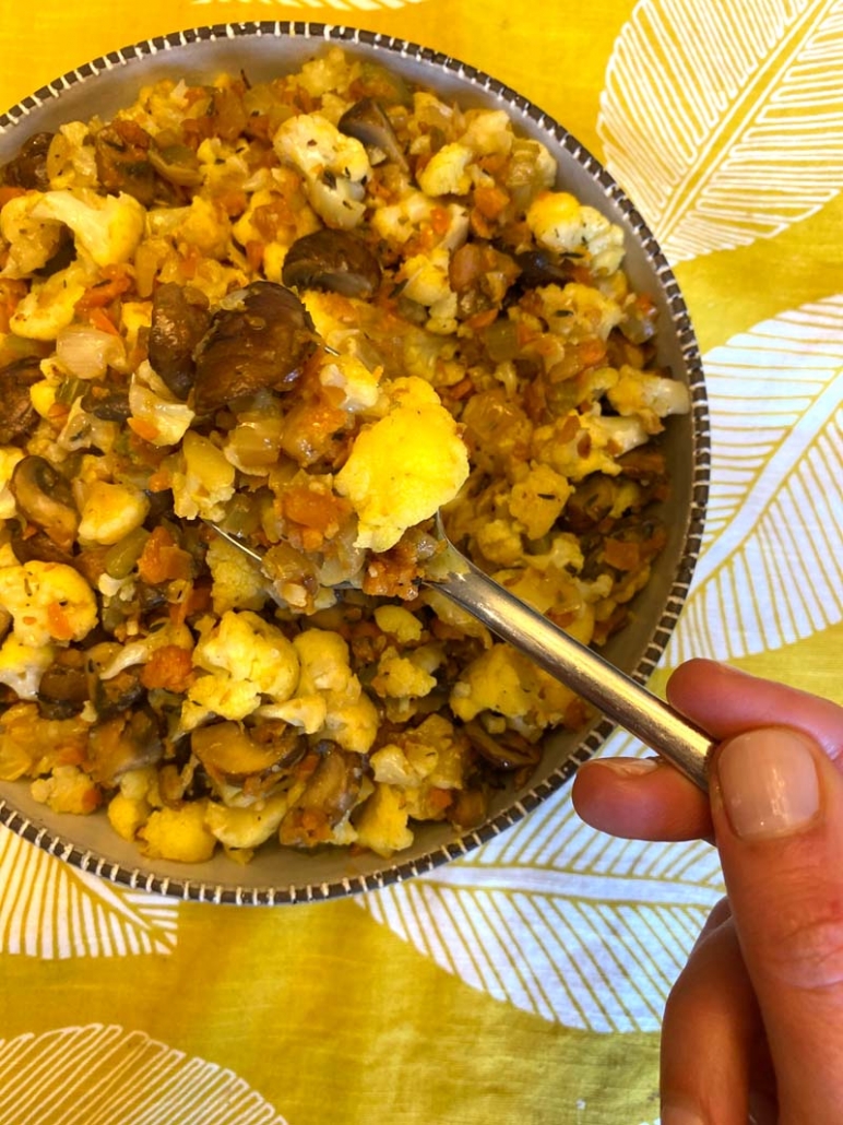 cauliflower stuffing without bread
