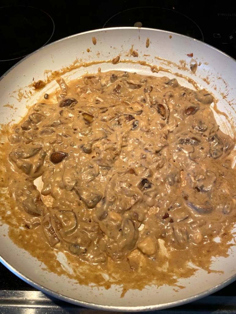 mushrooms onions cream cheese