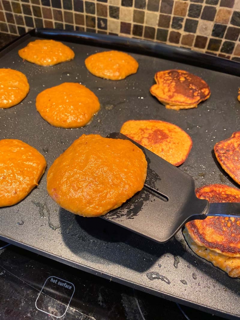 how to make sweet potato pancakes