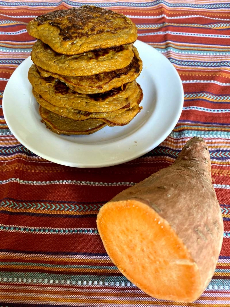 2 ingredient sweet potato pancakes