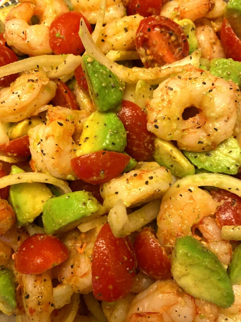 low carb shrimp avocado salad