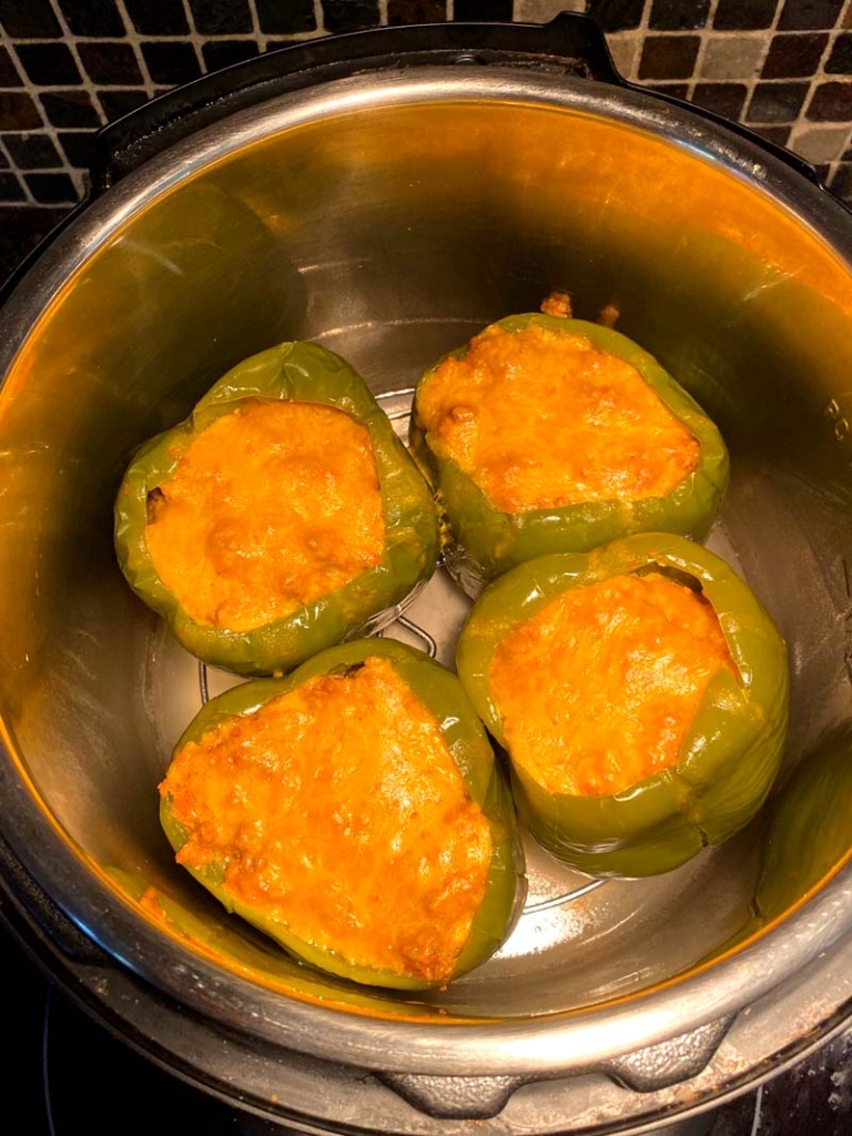 Instant Pot Keto Stuffed Peppers With Cauliflower Rice