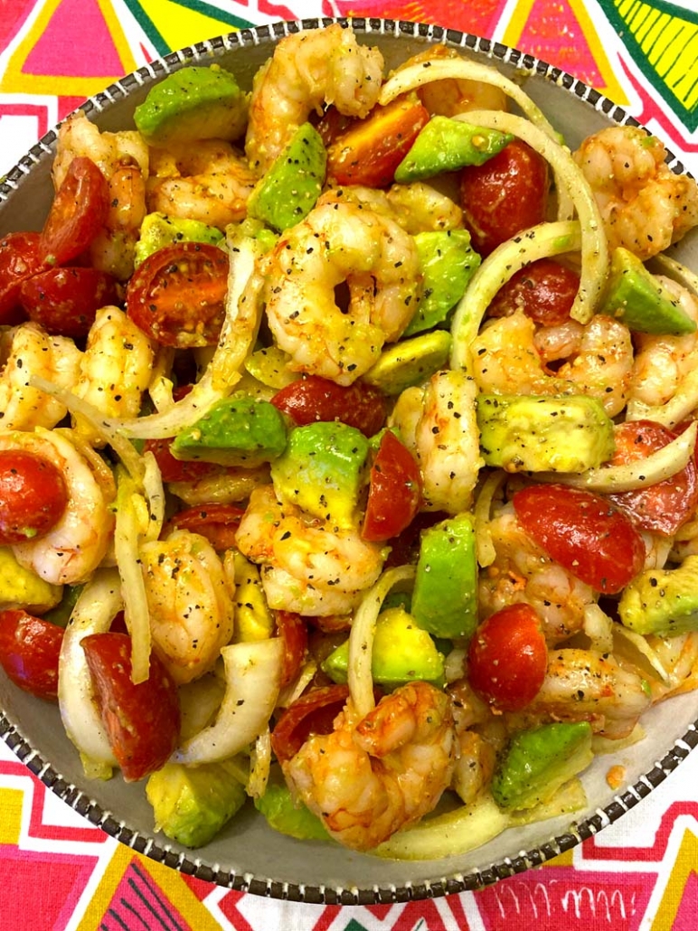 shrimp avocado tomato salad recipe