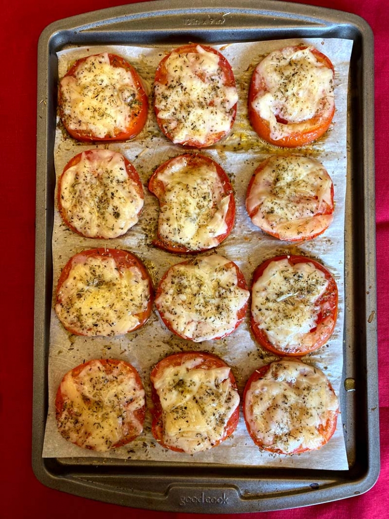 keto roasted parmesan tomatoes