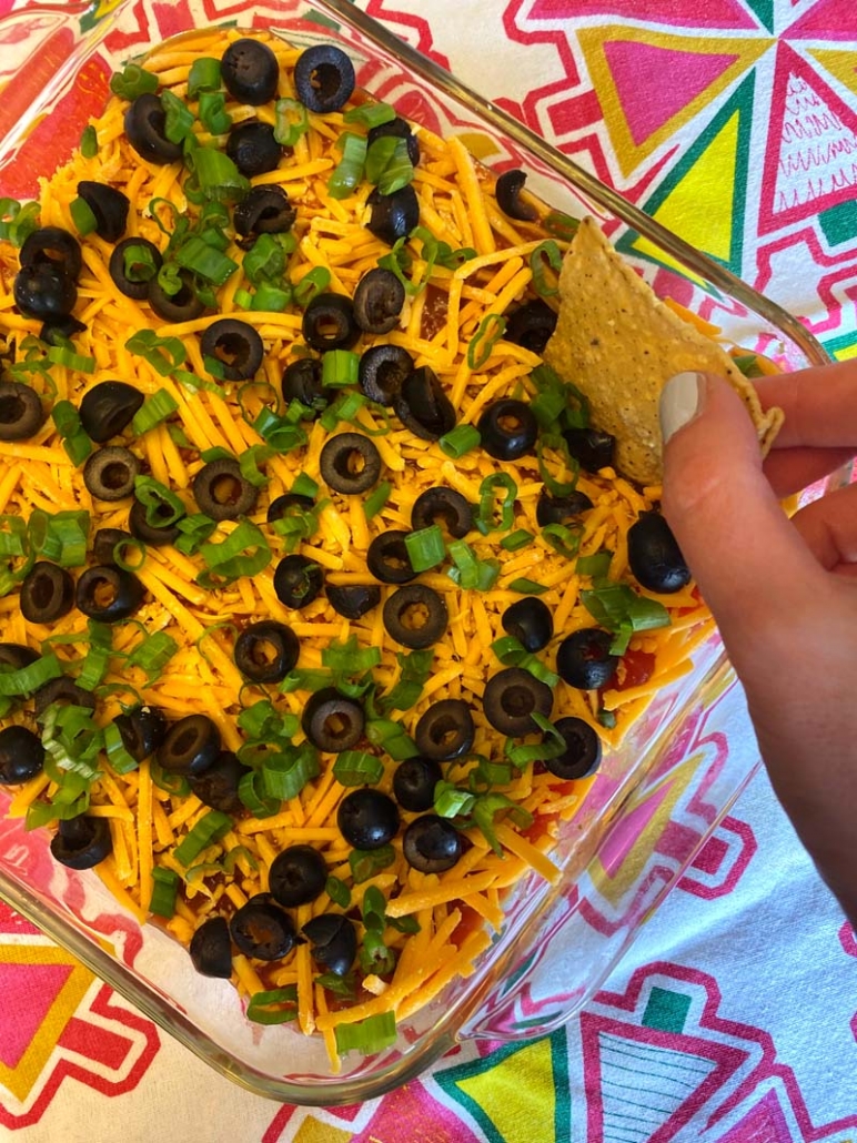 seven layer dip appetizer