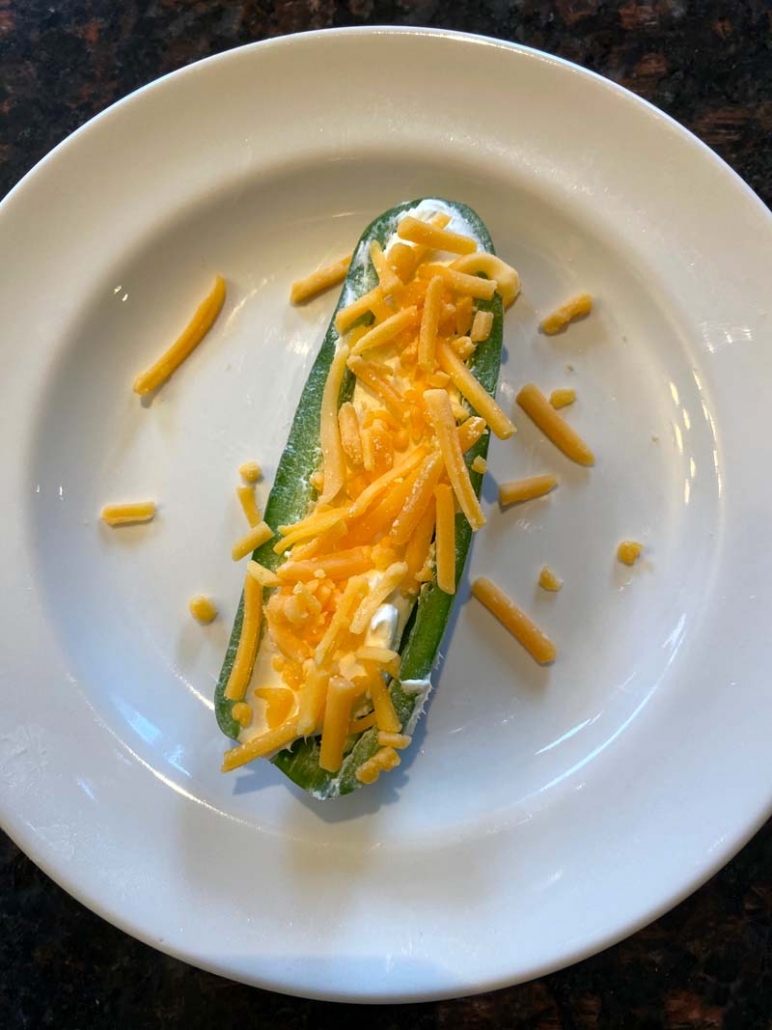 jalapeno poppers with shredded cheese
