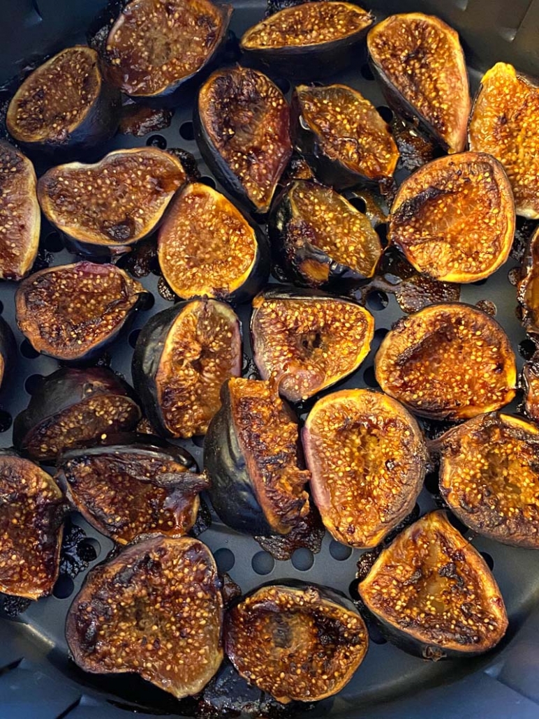 air fried figs with cinnamon and sugar 