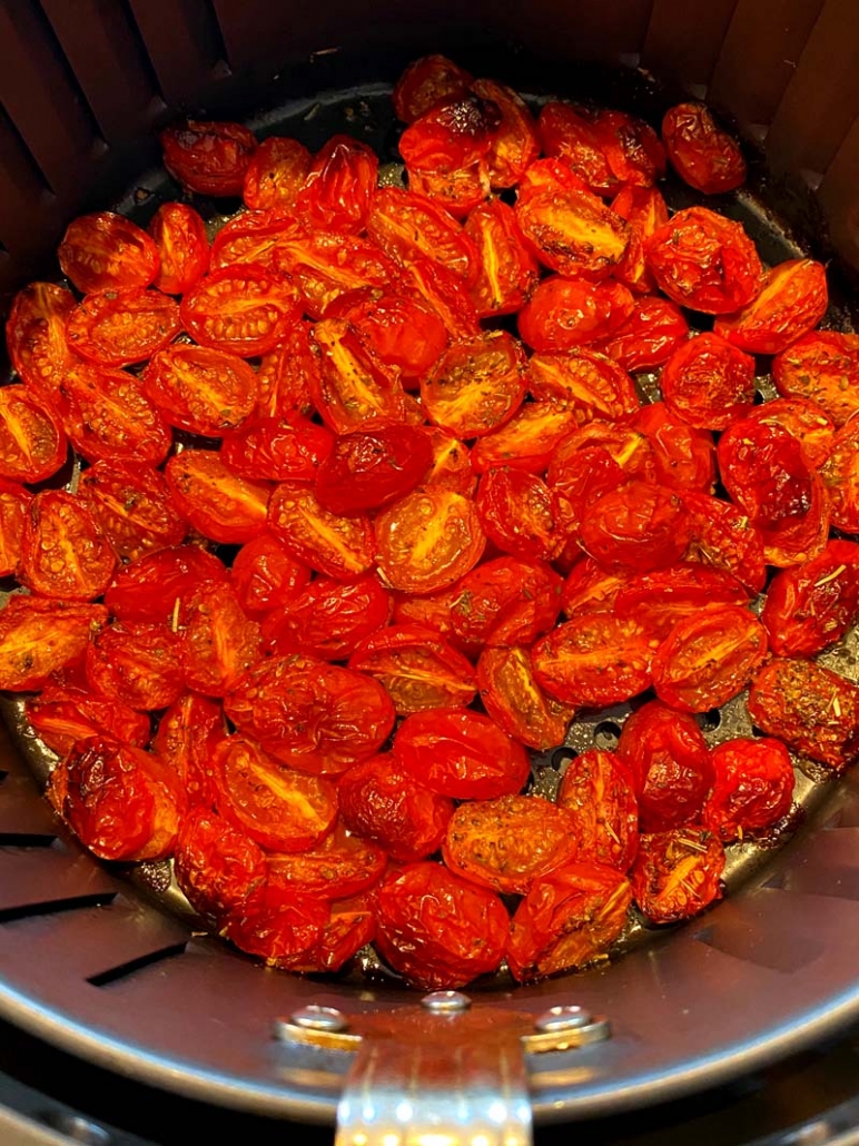 roasted cherry tomatoes in the air fryer